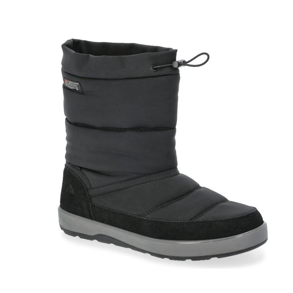 OZARK TRAIL BLACK PUFFER SNOW BOOTS MENS SIZE 10 WATERPROOF 3M THINSULATE